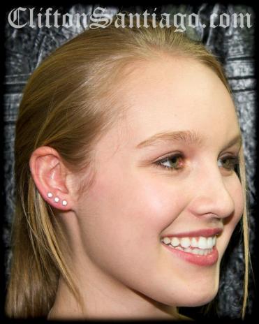 Triple Earlobe Piercings